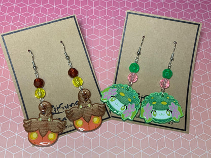 Made to Order - Poke Monster - Fish Hook Earrings - Set 09