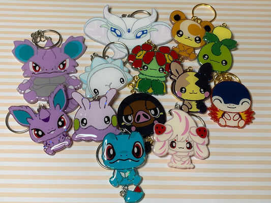 Made to Order Pocket Monster Dangle Tails Set 8 Resin Anime Cosplay Accessory