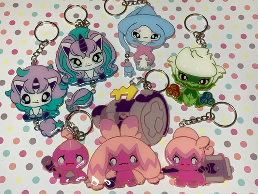 Made to Order Pocket Monster Dangle Tails Set 10 Resin Anime Cosplay Accessory