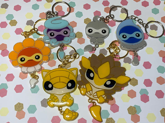 Made to Order Pocket Monster Dangle Tails Set 9 Resin Anime Cosplay Accessory
