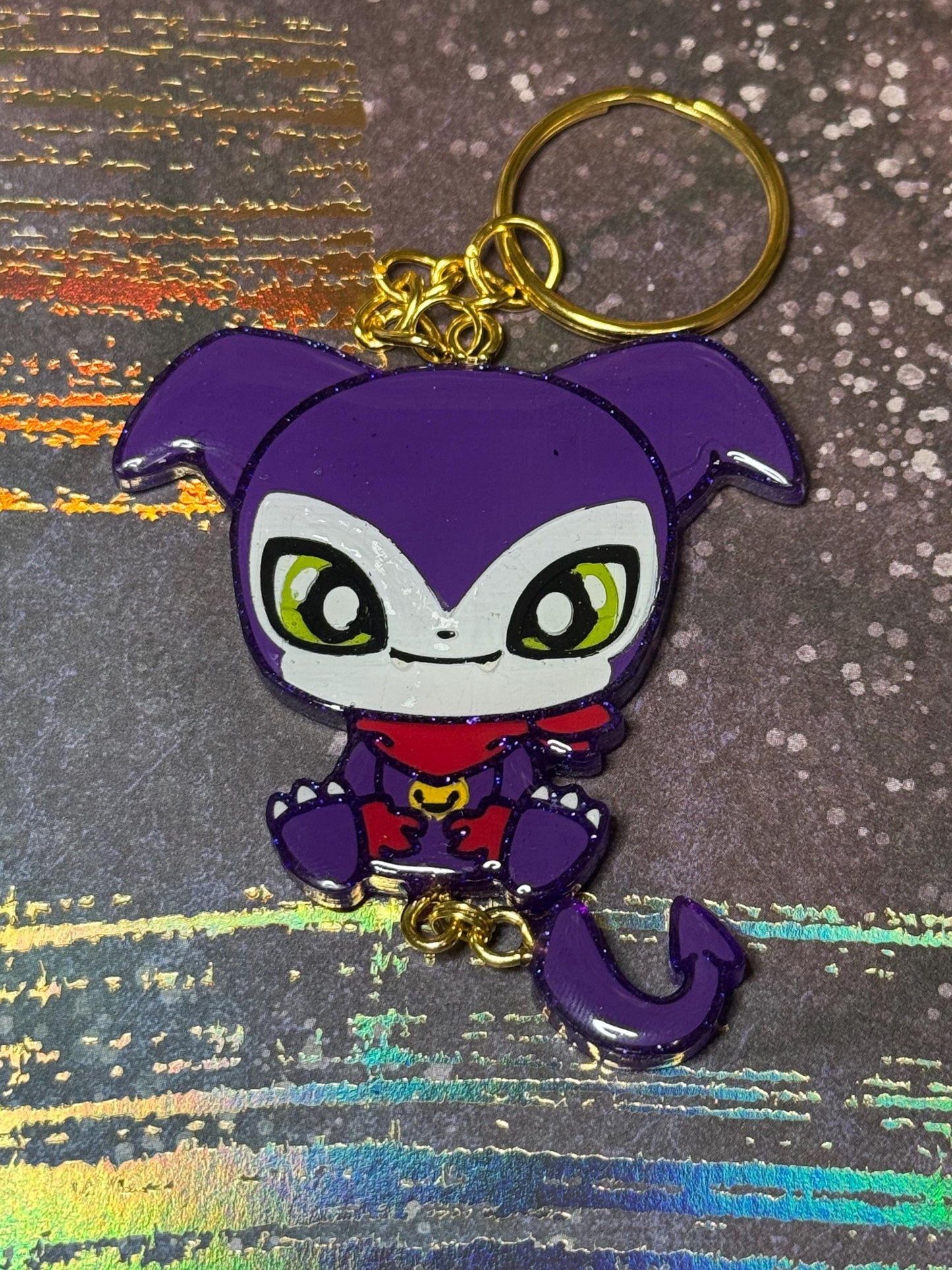 Made to Order Digital Monster Set 2 Dangle Tails Resin Anime Cosplay Accessory