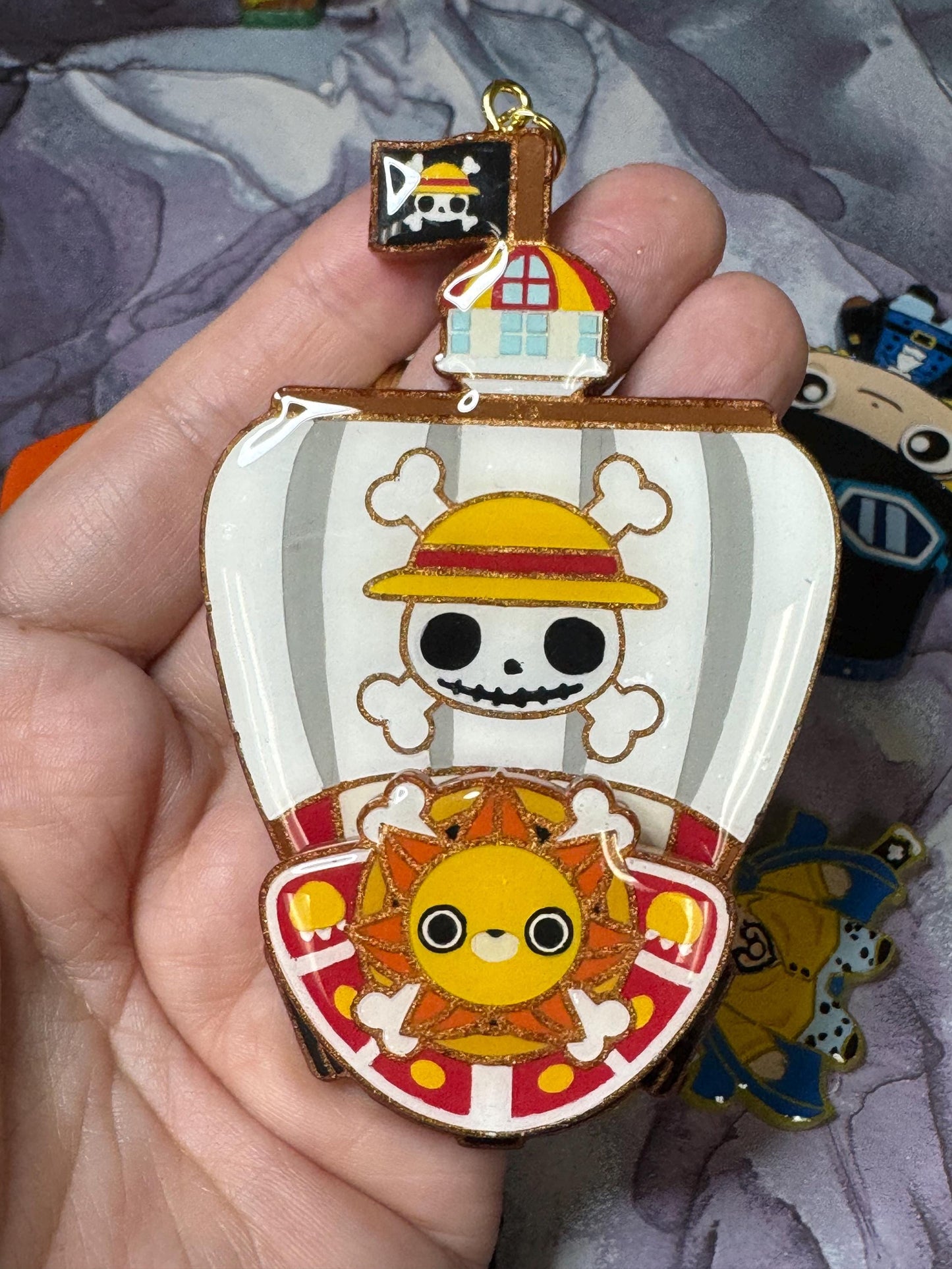 Made to Order Resin Anime Accessories: Pirate Crew Shaker Keychain