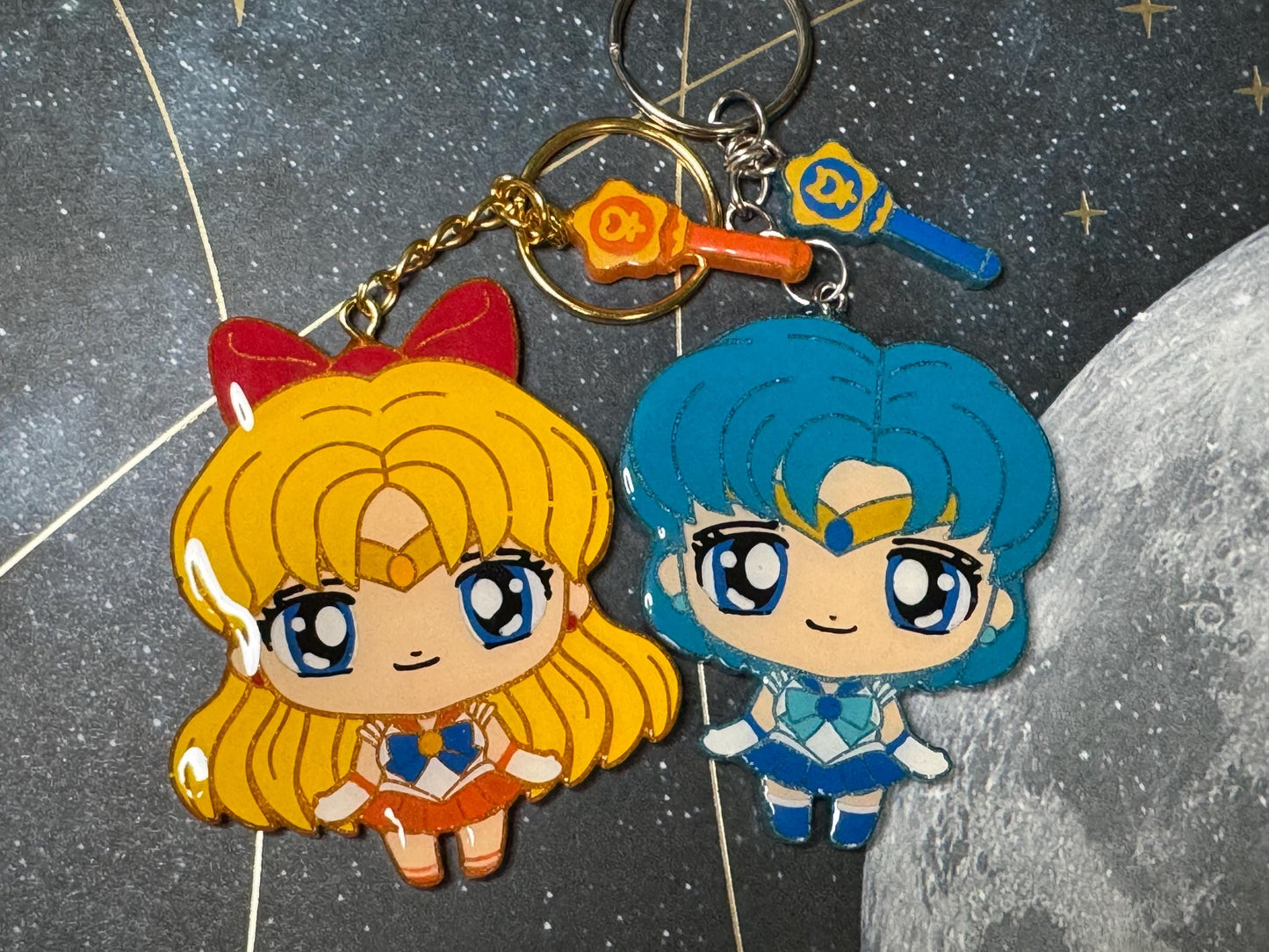 Made to Order Magical Sailor Girl Keychains Resin Anime Cosplay