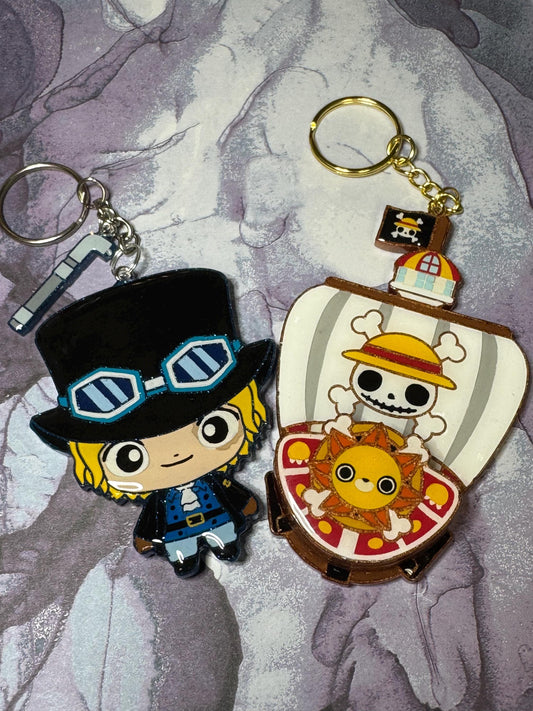 Made to Order Resin Anime Accessories: Pirate Crew Shaker Keychain