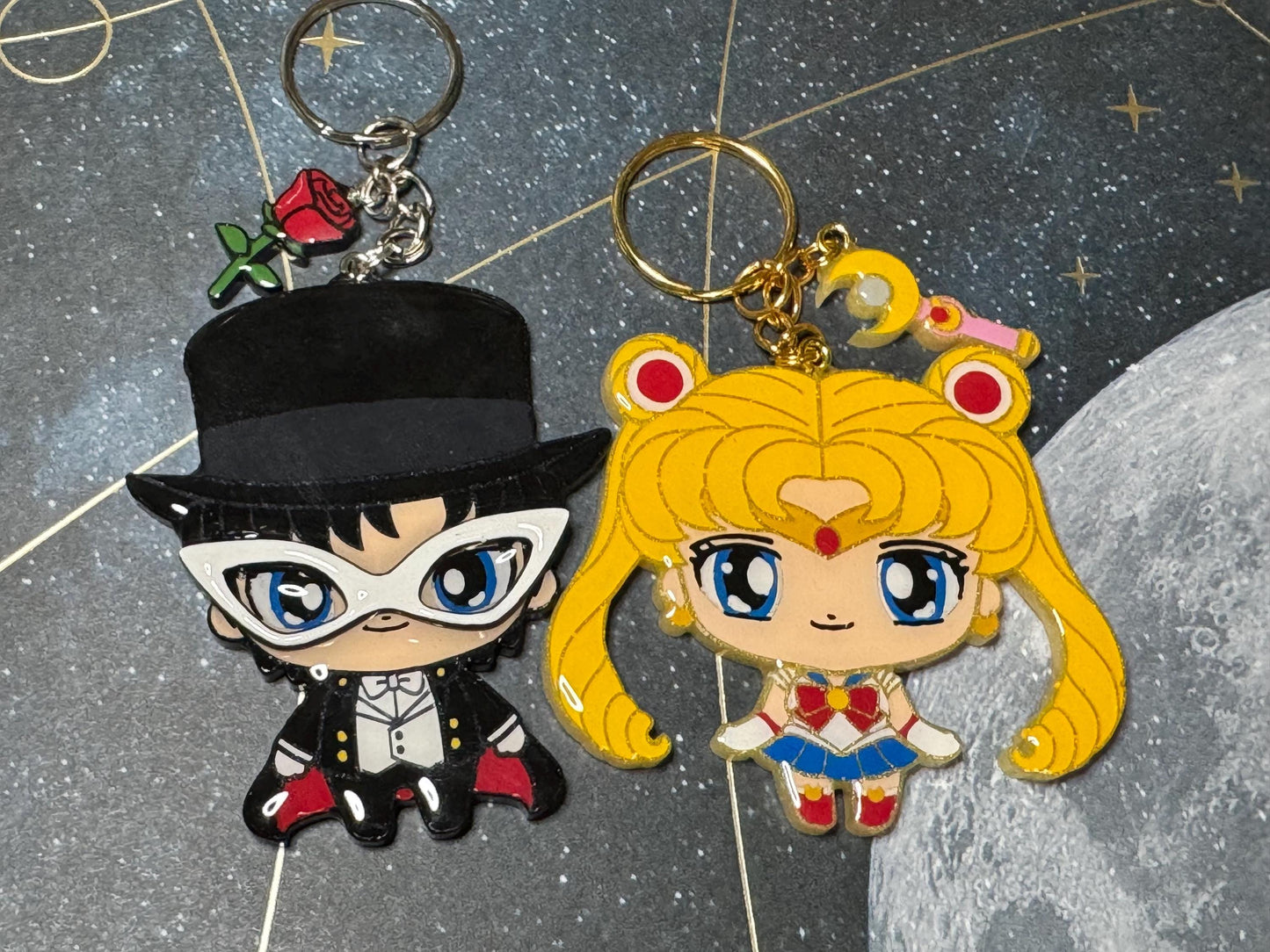Made to Order Magical Sailor Girl Keychains Resin Anime Cosplay