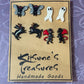 Made to Order Cryptid Stud Earrings Set of 4 Resin Cosplay Anime Spooky