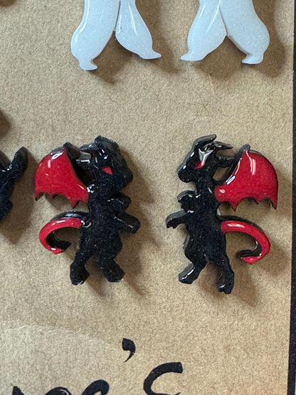 Made to Order - Cryptid Stud Earrings - Set of 4