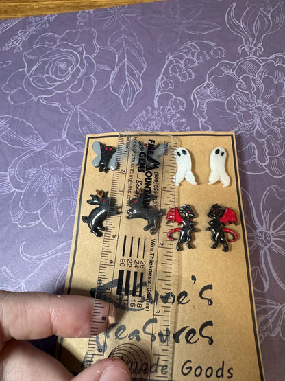 Made to Order - Cryptid Stud Earrings - Set of 4