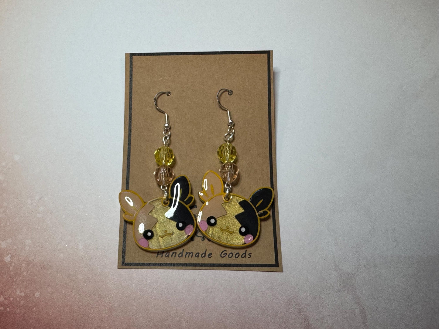 Made to Order Pocket Monster Fish Hook Earrings Resin Cosplay Anime