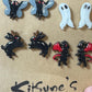 Made to Order Cryptid Stud Earrings Set of 4 Resin Cosplay Anime Spooky