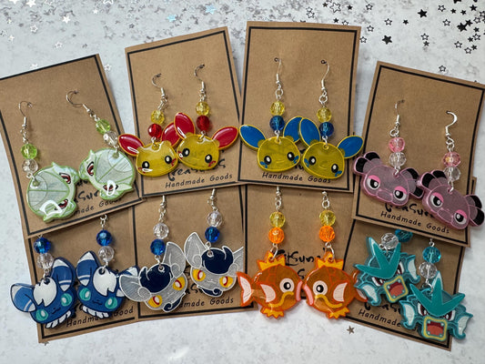 Made to Order - Poke Monster - Fish Hook Earrings - Set 10