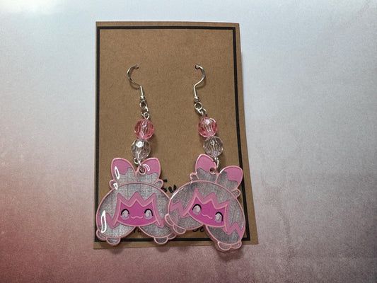 Made to Order Pocket Monster Fish Hook Earrings Resin Cosplay Anime