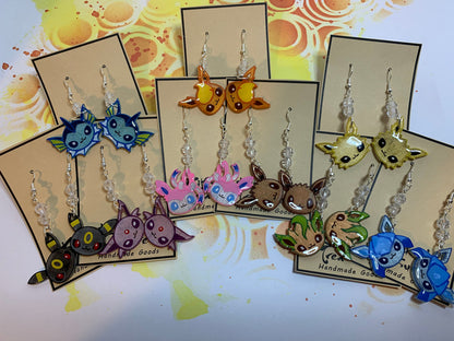 Made to Order - Eeveelution - Fish Hook Earrings