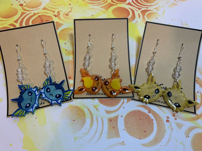 Made to Order - Eeveelution - Fish Hook Earrings