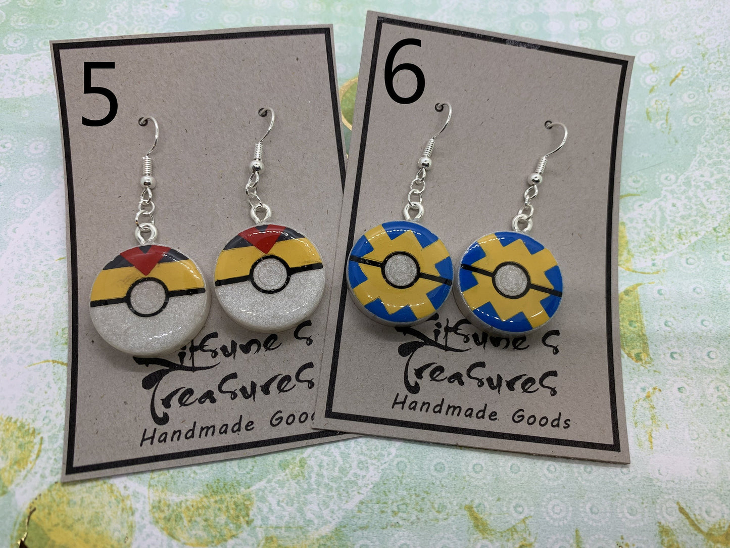 Made to Order - Pokeball Fish Hook Earrings