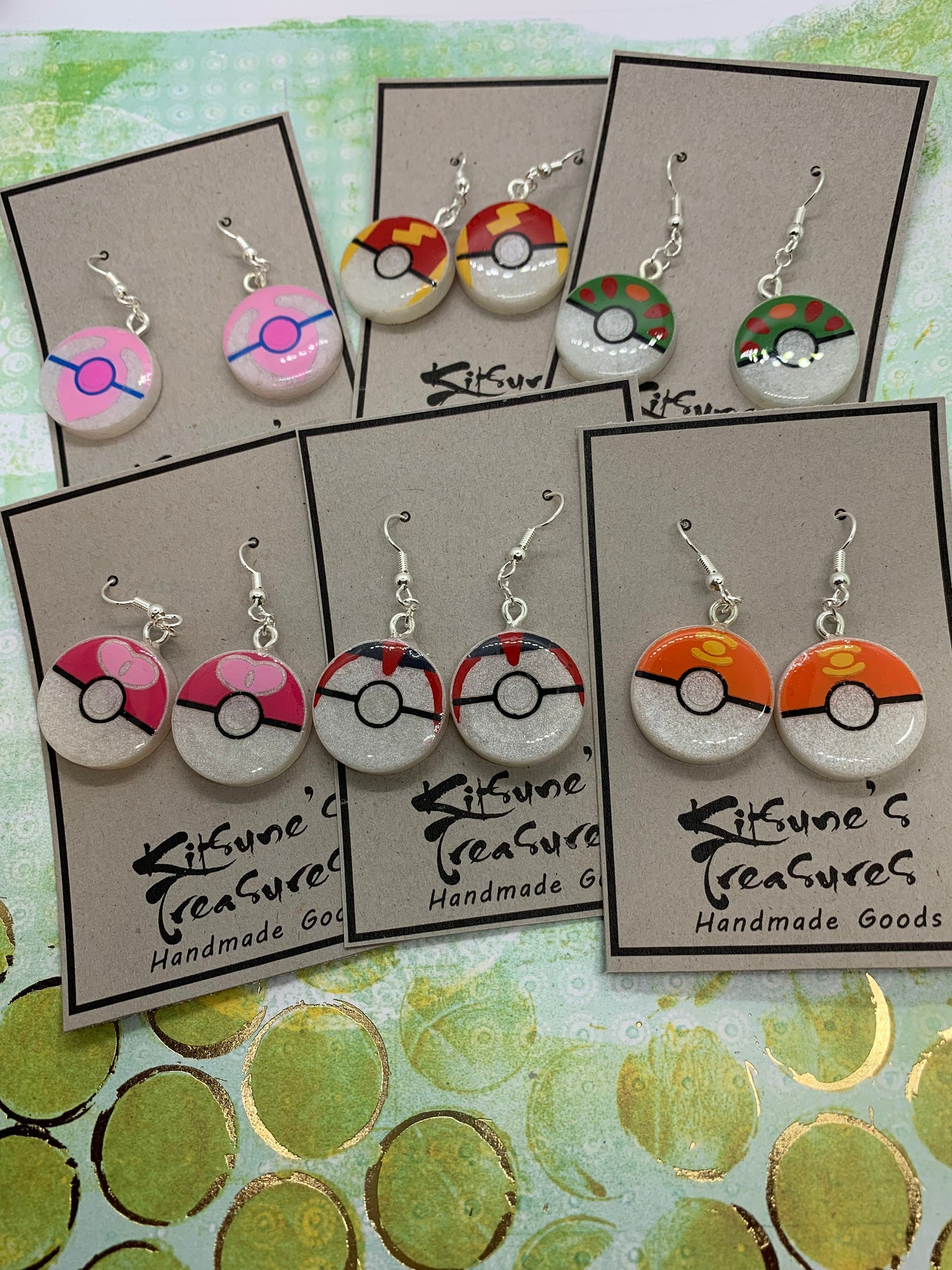 Made to Order - Pokeball Fish Hook Earrings