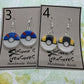Made to Order - Pokeball Fish Hook Earrings
