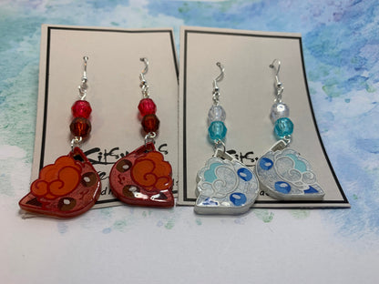 Made to Order - Poke Monster - Fish Hook Earrings - Set 01