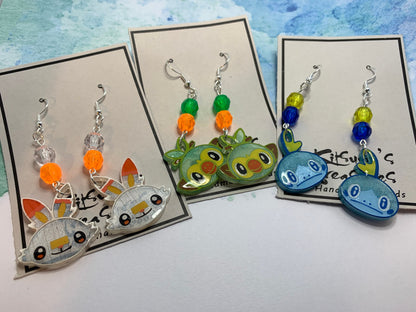 Made to Order - Poke Monster - Fish Hook Earrings - Set 01