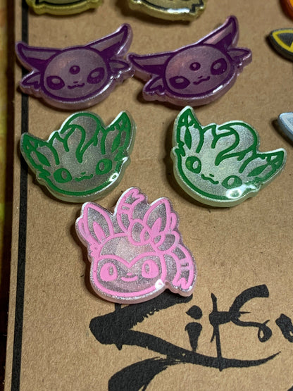 Made to Order - Eeveelution Tinies - Stud Earrings - Set of 9