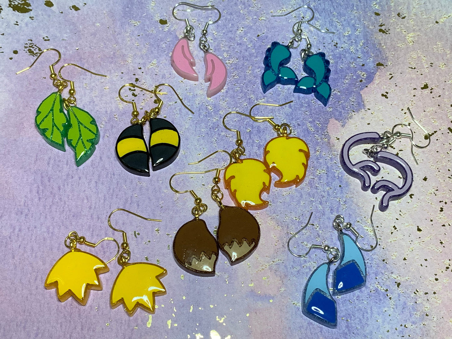 Made to Order - Eeveelution Tail Fish Hook Earrings