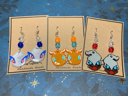 Made to Order - Pokemon Fish Hook Earrings Set 2