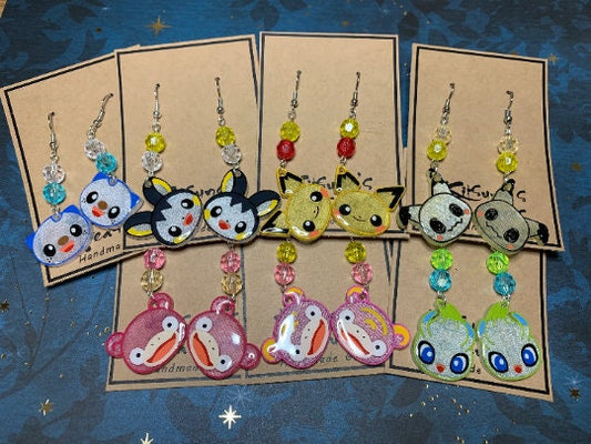 Made to Order - Pokemon Fish Hook Earrings Set 4