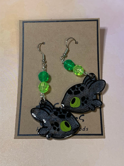 Made to Order - Dragon Training - Fish Hook Earrings