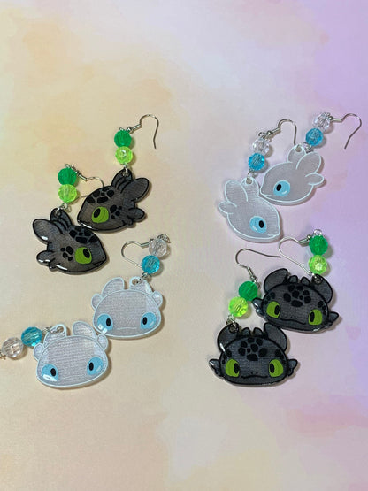 Made to Order - Dragon Training - Fish Hook Earrings
