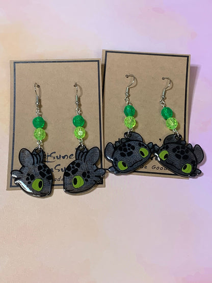 Made to Order - Dragon Training - Fish Hook Earrings