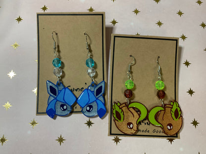 Made to Order - Eeveelution Side View - Fish Hook Earrings