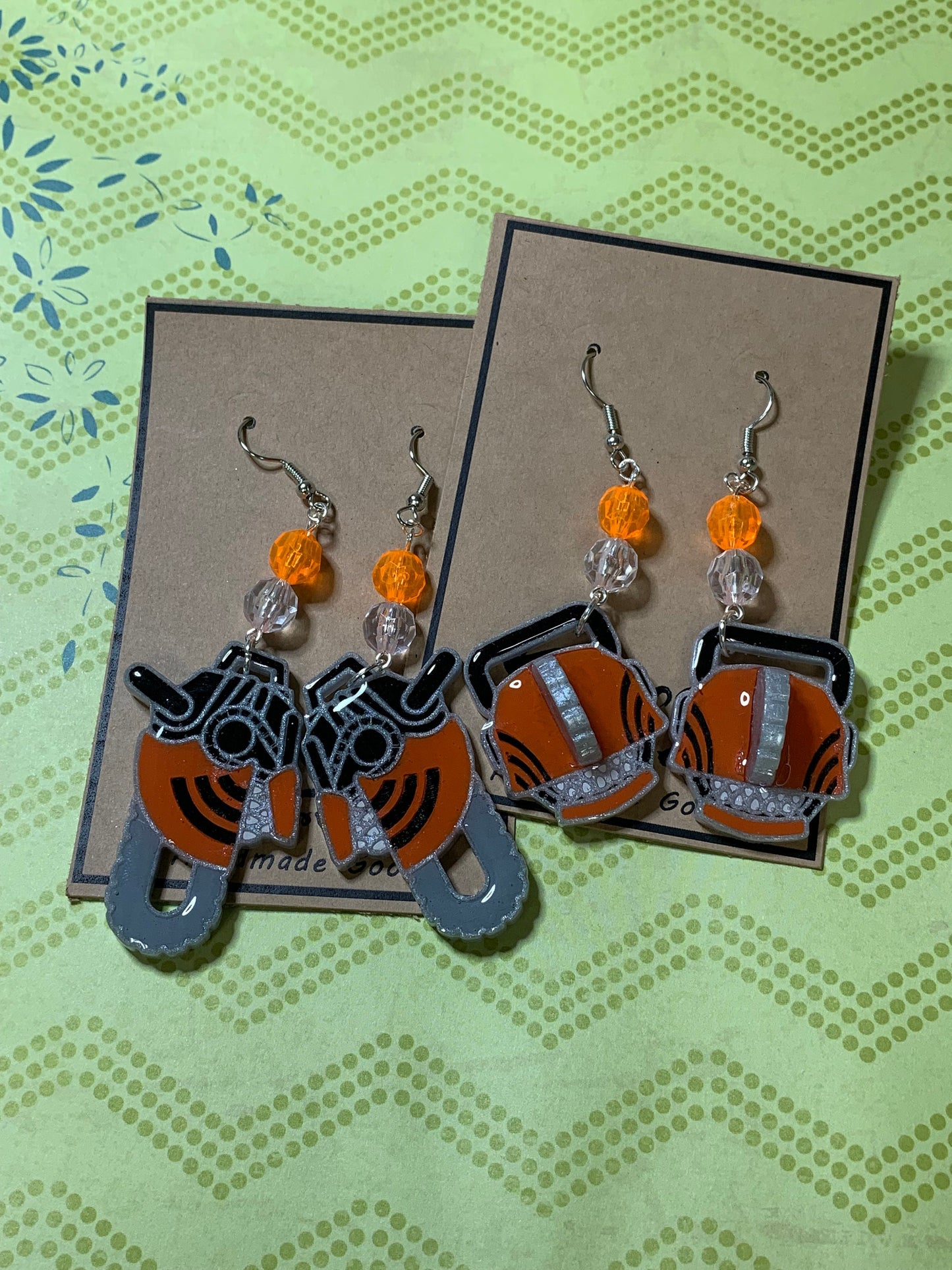 Made to Order - Chainsaw Man Fish Hook Earrings