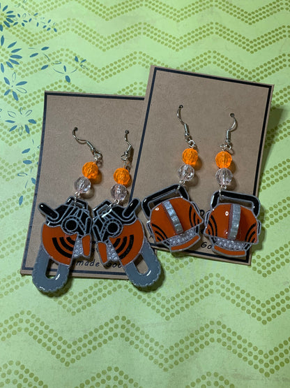 Made to Order - Chainsaw Devils - Fish Hook Earrings