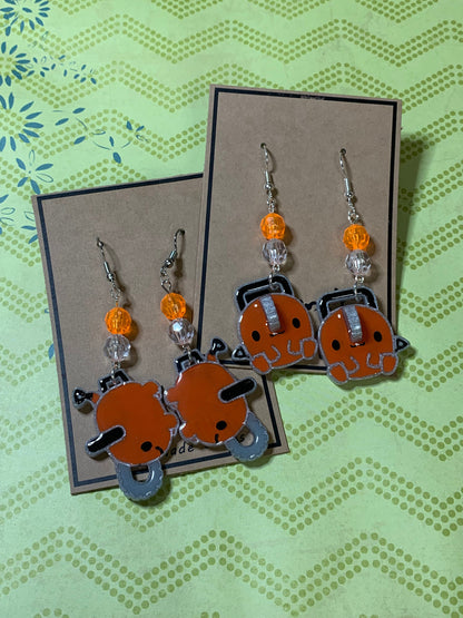 Made to Order - Chainsaw Devils - Fish Hook Earrings