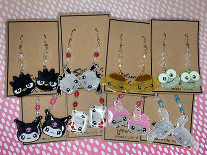 Made to Order - Kitty & Friends - Fish Hook Earrings - Set 02